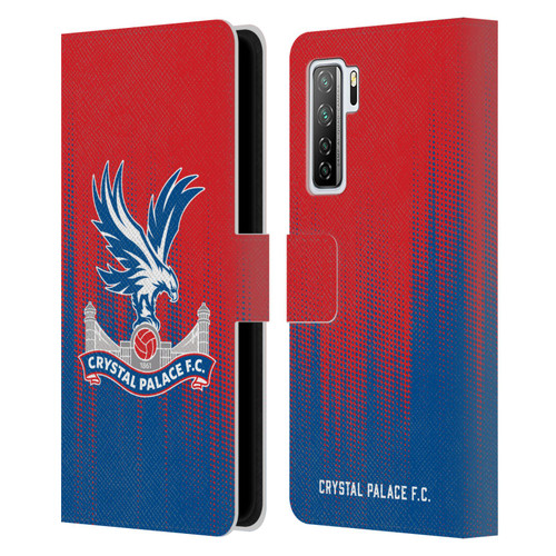 Crystal Palace FC Crest Halftone Leather Book Wallet Case Cover For Huawei Nova 7 SE/P40 Lite 5G