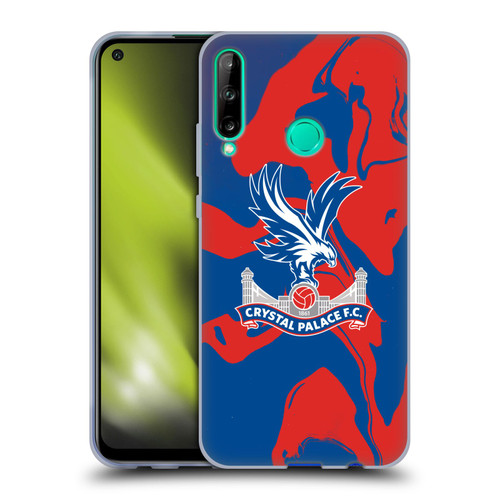 Crystal Palace FC Crest Red And Blue Marble Soft Gel Case for Huawei P40 lite E