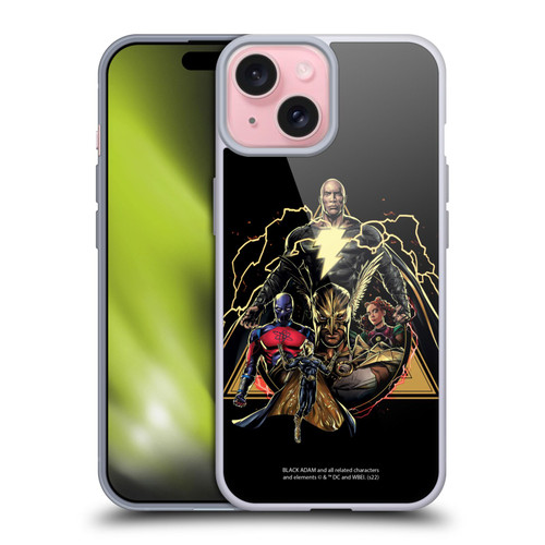 Black Adam Graphics Group Soft Gel Case for Apple iPhone 15