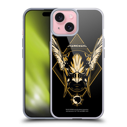 Black Adam Graphics Hawkman Soft Gel Case for Apple iPhone 15