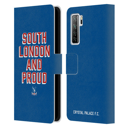 Crystal Palace FC Crest South London And Proud Leather Book Wallet Case Cover For Huawei Nova 7 SE/P40 Lite 5G