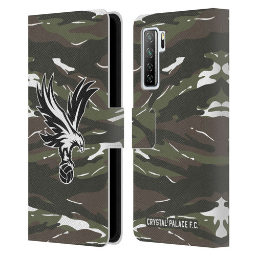 Crystal Palace FC Crest Woodland Camouflage Leather Book Wallet Case Cover For Huawei Nova 7 SE/P40 Lite 5G