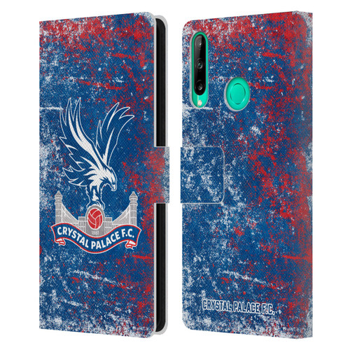 Crystal Palace FC Crest Distressed Leather Book Wallet Case Cover For Huawei P40 lite E