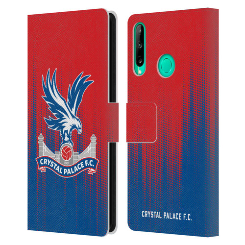 Crystal Palace FC Crest Halftone Leather Book Wallet Case Cover For Huawei P40 lite E