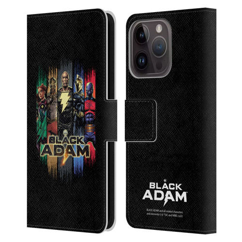 Black Adam Graphics Group Leather Book Wallet Case Cover For Apple iPhone 15 Pro