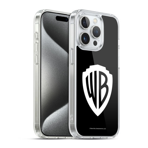 Warner Bros. Shield Logo Black Soft Gel Case for Apple iPhone 15 Pro & MagSafe
