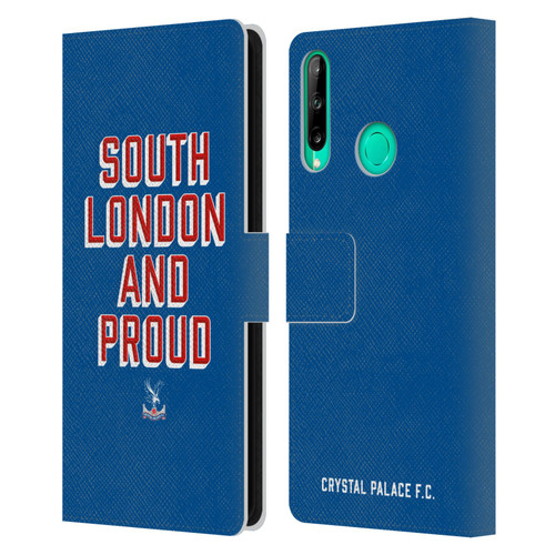Crystal Palace FC Crest South London And Proud Leather Book Wallet Case Cover For Huawei P40 lite E
