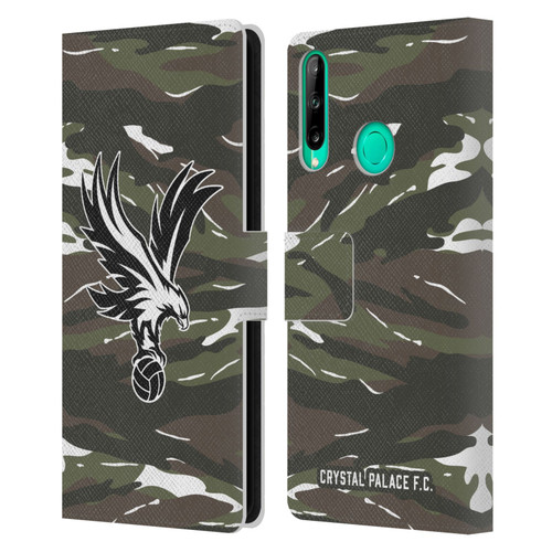 Crystal Palace FC Crest Woodland Camouflage Leather Book Wallet Case Cover For Huawei P40 lite E