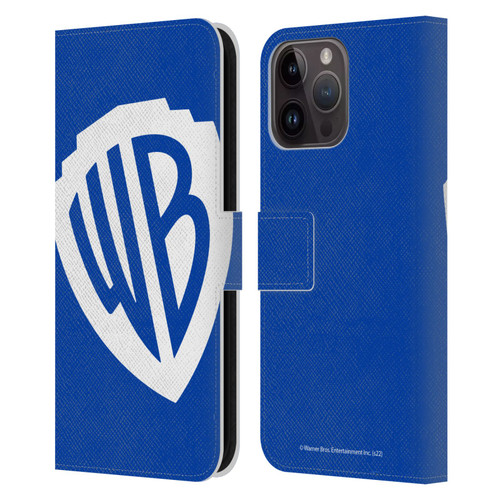 Warner Bros. Shield Logo Oversized Leather Book Wallet Case Cover For Apple iPhone 15 Pro Max
