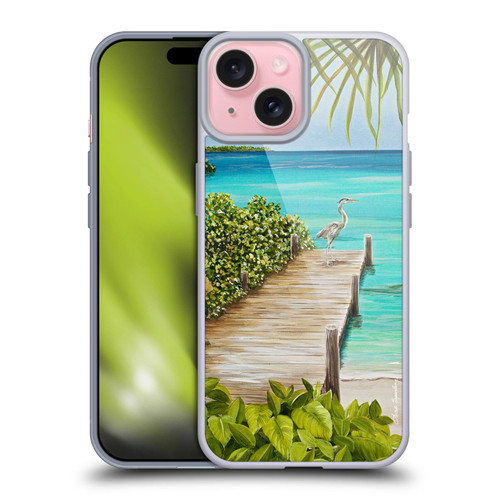 Lisa Sparling Birds And Nature Coastal Seclusion Soft Gel Case for Apple iPhone 15