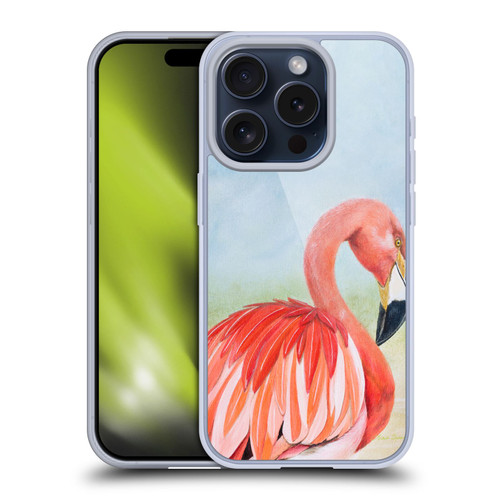 Lisa Sparling Birds And Nature Flamingo Soft Gel Case for Apple iPhone 15 Pro