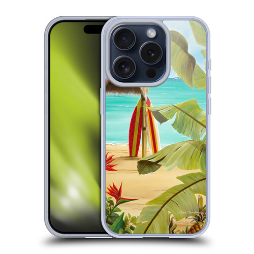 Lisa Sparling Birds And Nature Surf Shack Soft Gel Case for Apple iPhone 15 Pro
