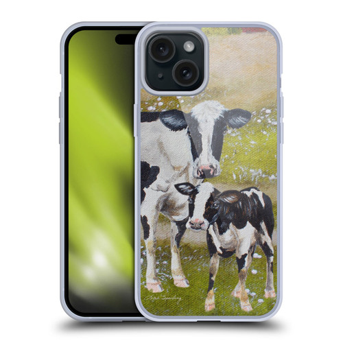 Lisa Sparling Creatures Two Cows Soft Gel Case for Apple iPhone 15 Plus