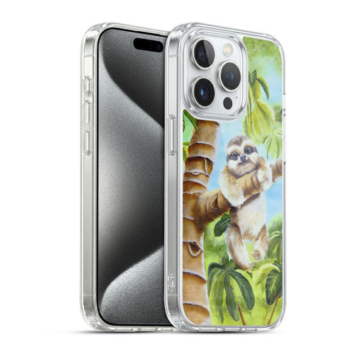Lisa Sparling Creatures Cutest Sloth Soft Gel Case for Apple iPhone 15 Pro & MagSafe