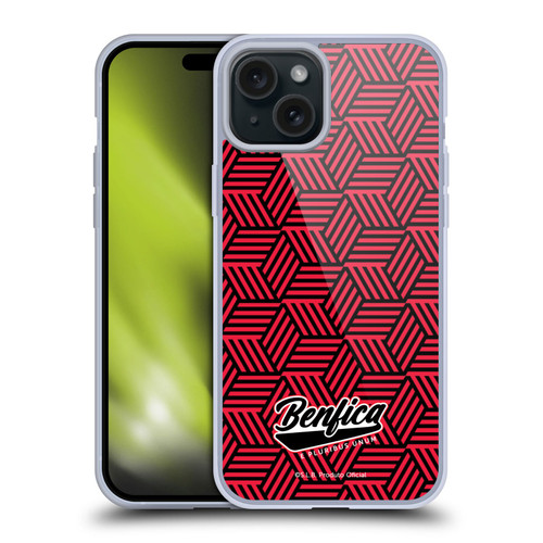 S.L. Benfica 2021/22 Crest Geometric Soft Gel Case for Apple iPhone 15 Plus