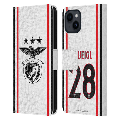 S.L. Benfica 2021/22 Players Away Kit Julian Weigl Leather Book Wallet Case Cover For Apple iPhone 15