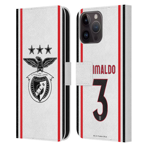 S.L. Benfica 2021/22 Players Away Kit Álex Grimaldo Leather Book Wallet Case Cover For Apple iPhone 15 Pro Max