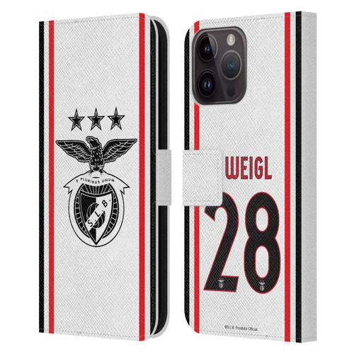 S.L. Benfica 2021/22 Players Away Kit Julian Weigl Leather Book Wallet Case Cover For Apple iPhone 15 Pro Max
