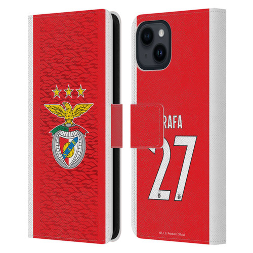 S.L. Benfica 2021/22 Players Home Kit Rafa Silva Leather Book Wallet Case Cover For Apple iPhone 15
