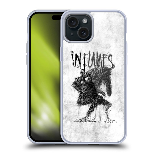 In Flames Metal Grunge Big Creature Soft Gel Case for Apple iPhone 15 Plus