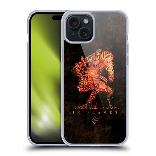 In Flames Metal Grunge Creature Soft Gel Case for Apple iPhone 15 Plus