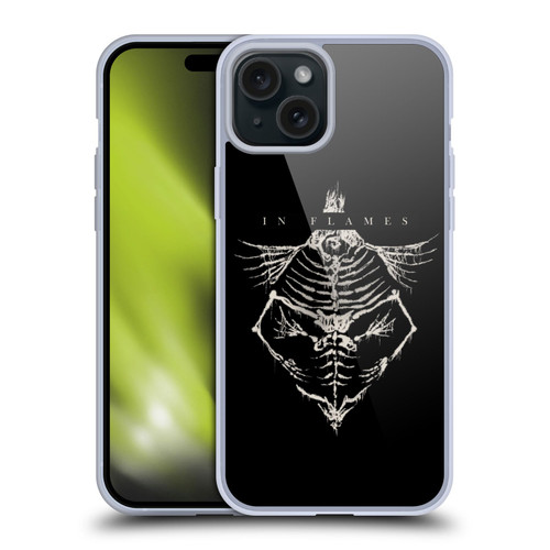 In Flames Metal Grunge Jesterhead Bones Soft Gel Case for Apple iPhone 15 Plus