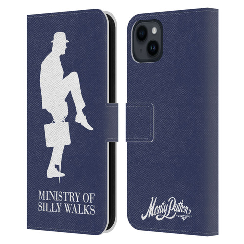 Monty Python Key Art Ministry Of Silly Walks Leather Book Wallet Case Cover For Apple iPhone 15 Plus