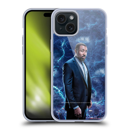 Black Lightning Characters Jefferson Pierce Soft Gel Case for Apple iPhone 15 Plus