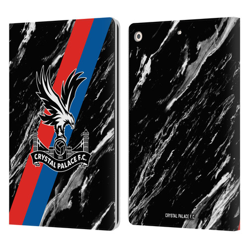 Crystal Palace FC Crest Black Marble Leather Book Wallet Case Cover For Apple iPad 10.2 2019/2020/2021