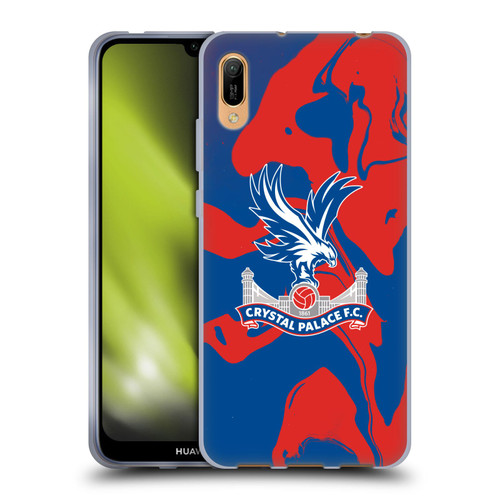Crystal Palace FC Crest Red And Blue Marble Soft Gel Case for Huawei Y6 Pro (2019)