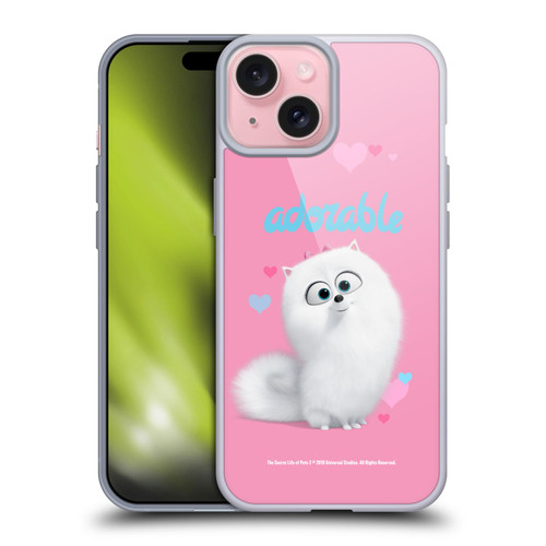 The Secret Life of Pets 2 II For Pet's Sake Gidget Pomeranian Dog Soft Gel Case for Apple iPhone 15