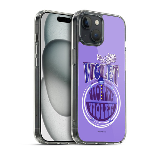 Willy Wonka and the Chocolate Factory Graphics Violet Beauregarde Soft Gel Case for Apple iPhone 15 & MagSafe
