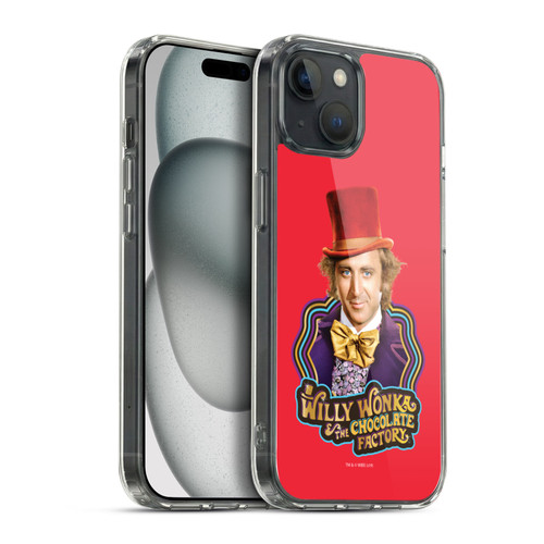 Willy Wonka and the Chocolate Factory Graphics Gene Wilder Soft Gel Case for Apple iPhone 15 Plus & MagSafe