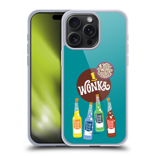 Willy Wonka and the Chocolate Factory Graphics Fizzy Lifting Drink Soft Gel Case for Apple iPhone 15 Pro Max