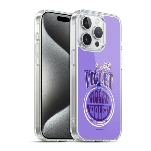 Willy Wonka and the Chocolate Factory Graphics Violet Beauregarde Soft Gel Case for Apple iPhone 15 Pro & MagSafe