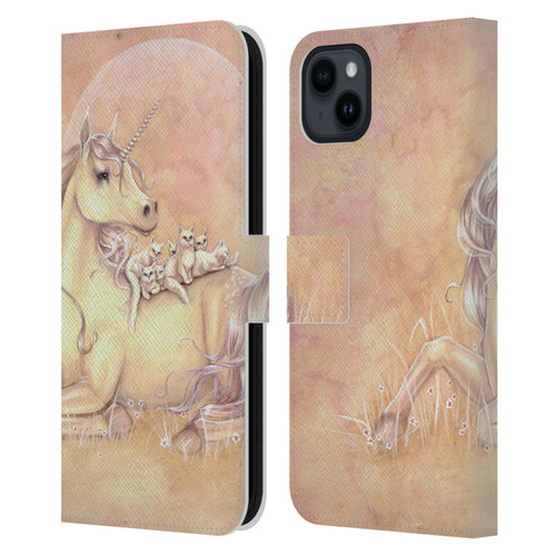 Selina Fenech Unicorns Purrfect Friends Leather Book Wallet Case Cover For Apple iPhone 15 Plus