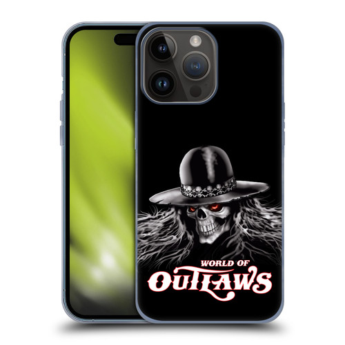 World of Outlaws Skull Rock Graphics Logo Soft Gel Case for Apple iPhone 15 Pro Max