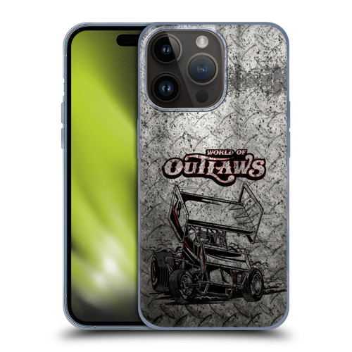 World of Outlaws Western Graphics Sprint Car Soft Gel Case for Apple iPhone 15 Pro