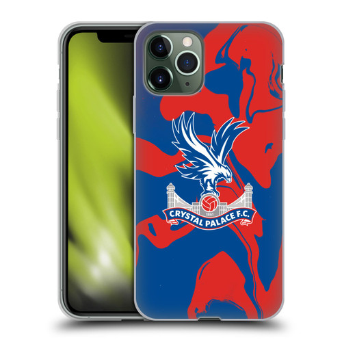 Crystal Palace FC Crest Red And Blue Marble Soft Gel Case for Apple iPhone 11 Pro
