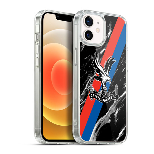 Crystal Palace FC Crest Black Marble Soft Gel Case for Apple iPhone 12 / iPhone 12 Pro & MagSafe