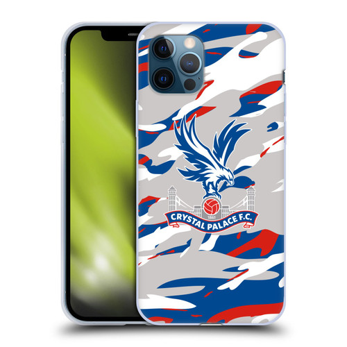 Crystal Palace FC Crest Camouflage Soft Gel Case for Apple iPhone 12 / iPhone 12 Pro