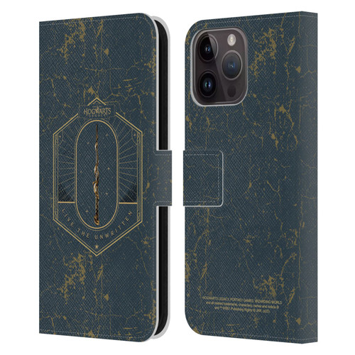 Hogwarts Legacy Graphics Live The Unwritten Leather Book Wallet Case Cover For Apple iPhone 15 Pro Max