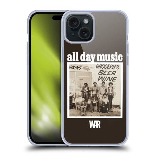 War Graphics All Day Music Album Soft Gel Case for Apple iPhone 15 Plus