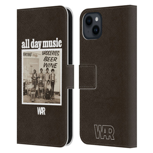 War Graphics All Day Music Album Leather Book Wallet Case Cover For Apple iPhone 15 Plus