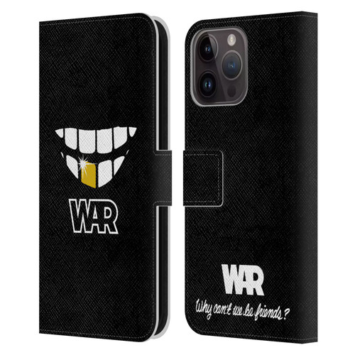 War Graphics Why Can't We Be Friends? Leather Book Wallet Case Cover For Apple iPhone 15 Pro Max