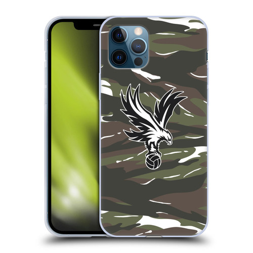 Crystal Palace FC Crest Woodland Camouflage Soft Gel Case for Apple iPhone 12 / iPhone 12 Pro
