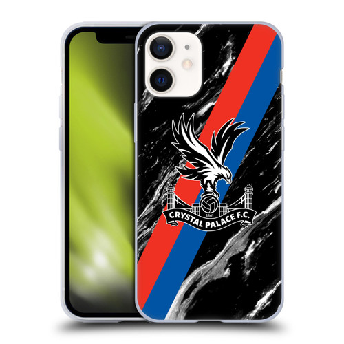 Crystal Palace FC Crest Black Marble Soft Gel Case for Apple iPhone 12 Mini
