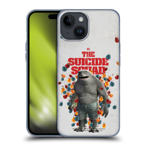 The Suicide Squad 2021 Character Poster King Shark Soft Gel Case for Apple iPhone 15