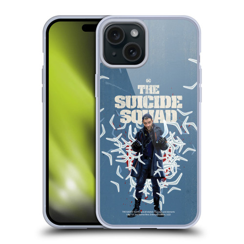 The Suicide Squad 2021 Character Poster Captain Boomerang Soft Gel Case for Apple iPhone 15 Plus