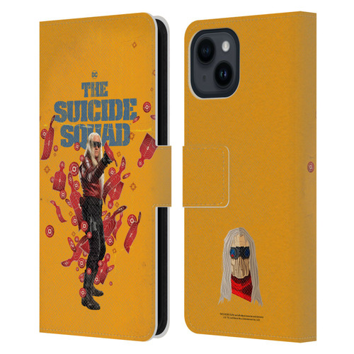 The Suicide Squad 2021 Character Poster Savant Leather Book Wallet Case Cover For Apple iPhone 15